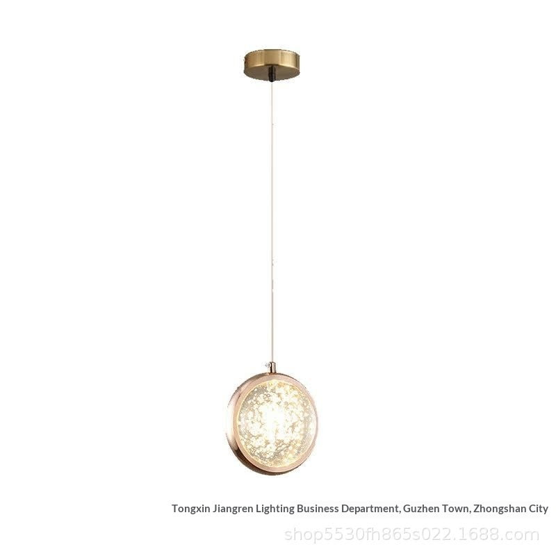 crystal ball pendant light for bedside