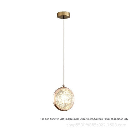 crystal ball pendant light for bedside