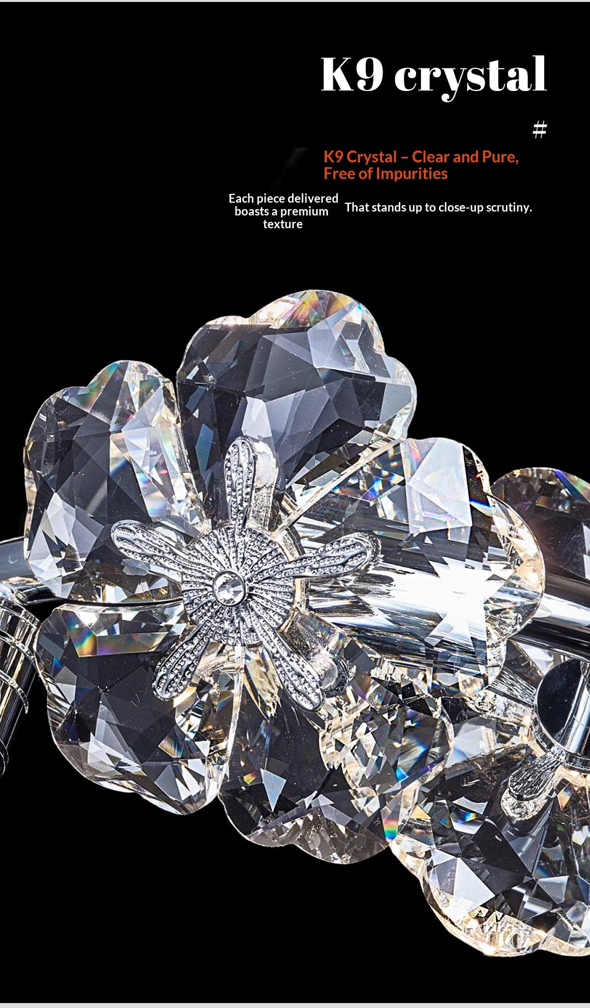 Floral Crystal Chandelier