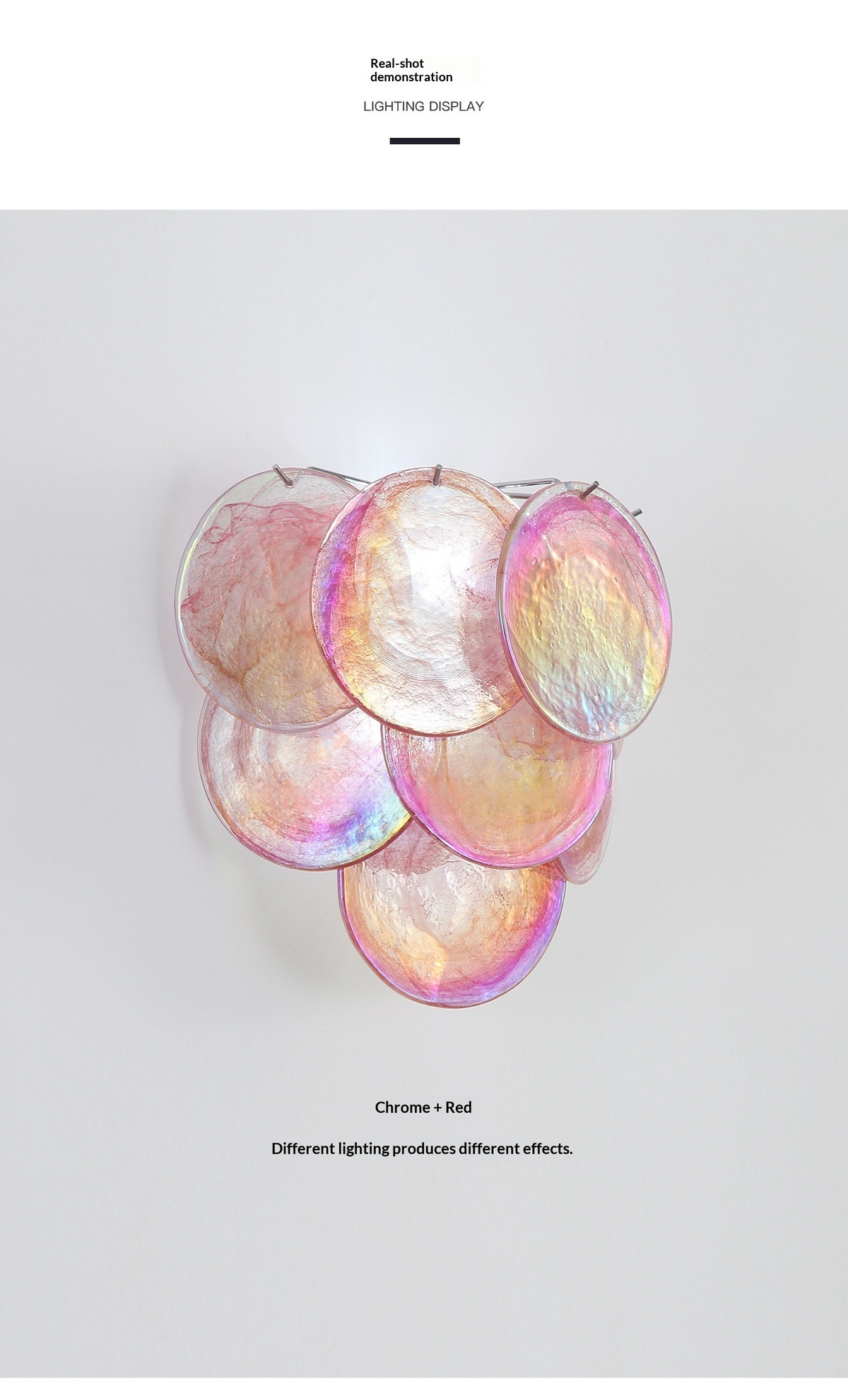 Iridescent Glass Wall Sconce