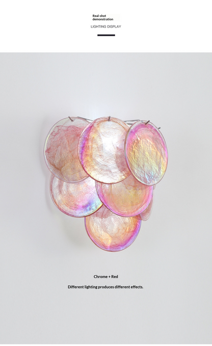 Iridescent Glass Wall Sconce