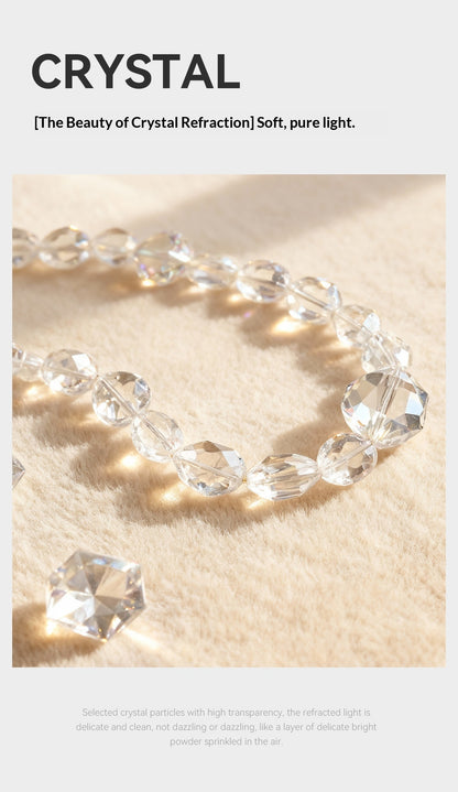White Jade Glazed Crystal Chandelier