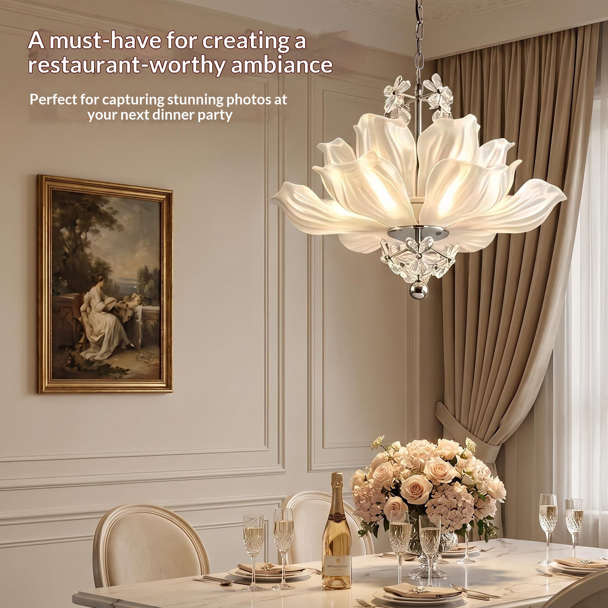 Lotus Crystal Chandelier