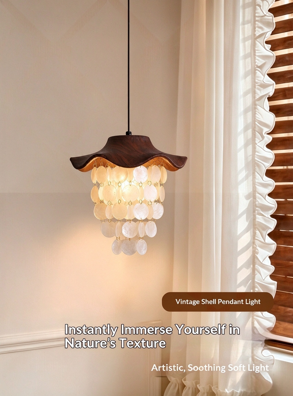 Shell Wind Chime Pendant Light
