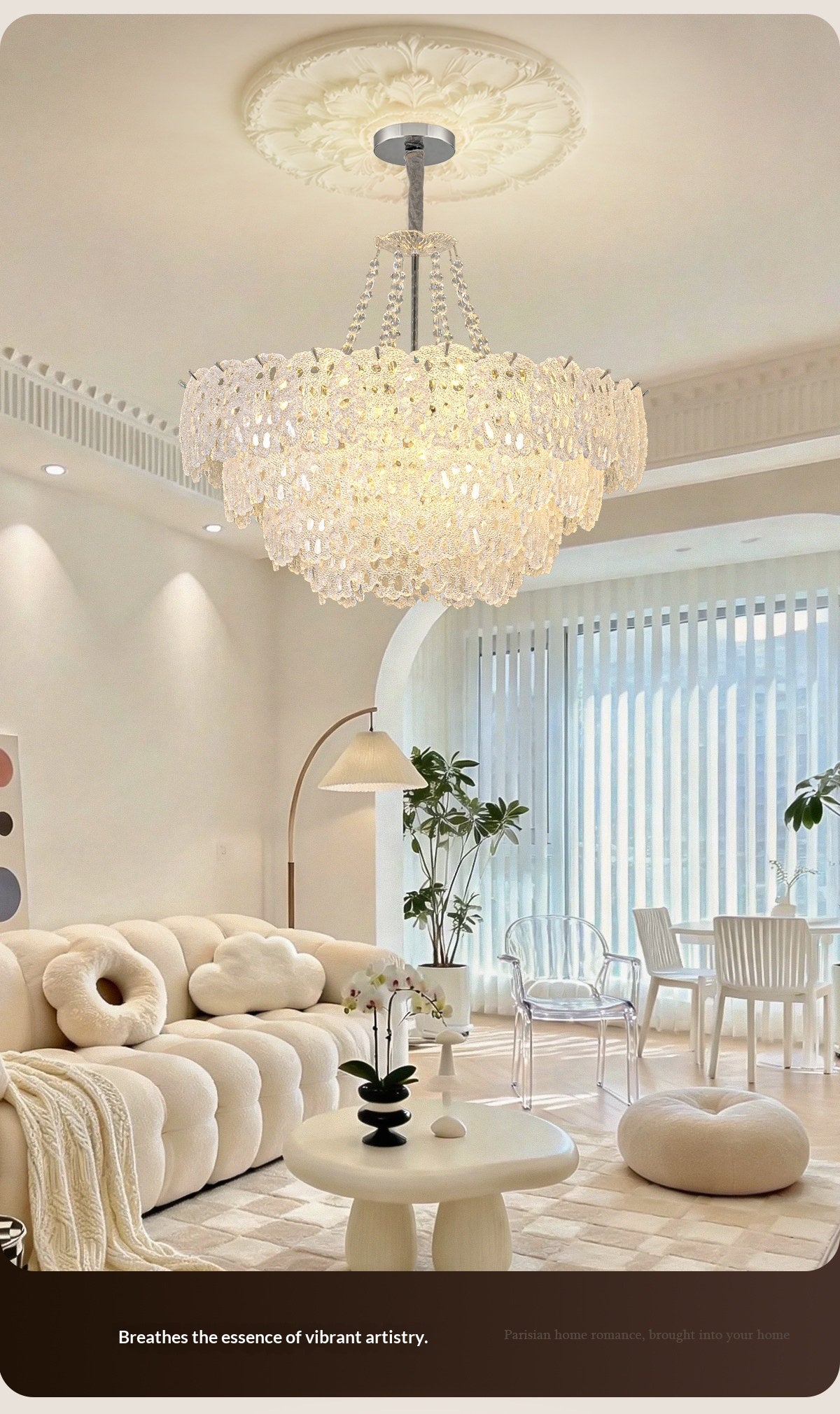 Romantic Crystal Living Room Chandelier