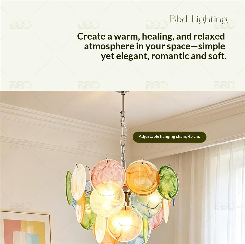 French-style colorful crystal chandelier