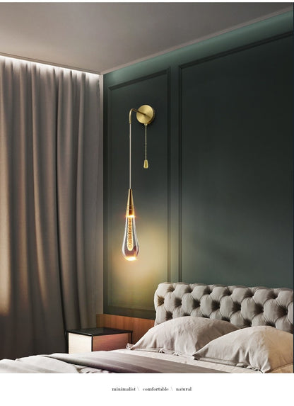 Luxury Crystal Bedside Wall Lamp