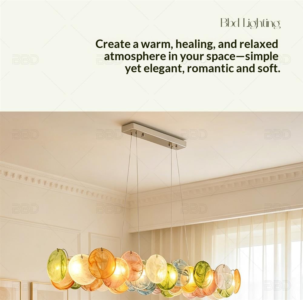 French-style colorful crystal chandelier