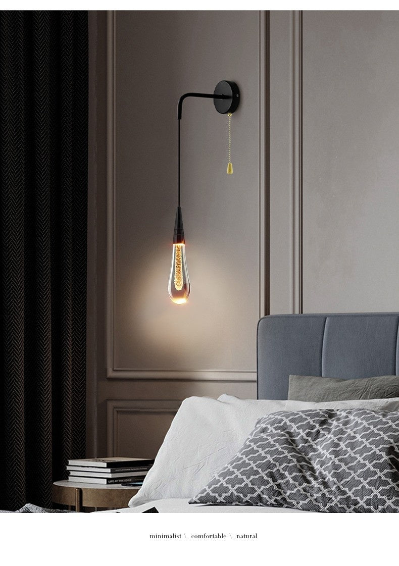 Luxury Crystal Bedside Wall Lamp