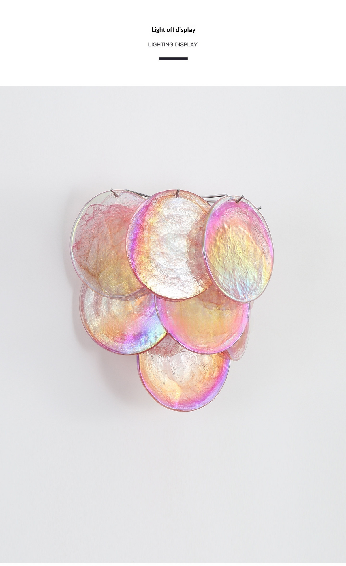 Iridescent Glass Wall Sconce