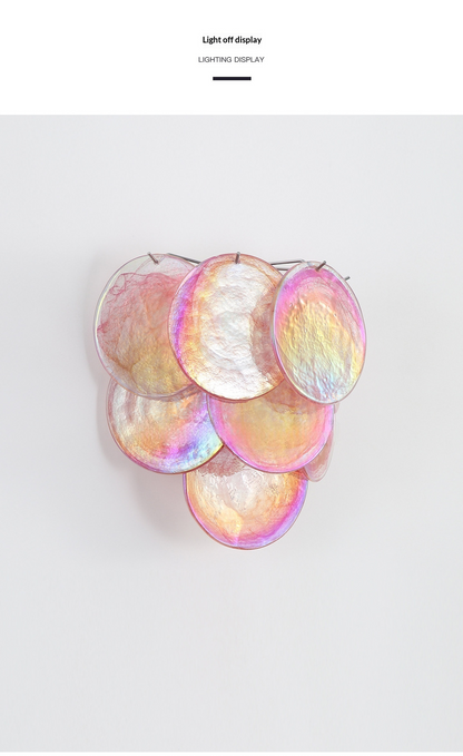 Iridescent Glass Wall Sconce