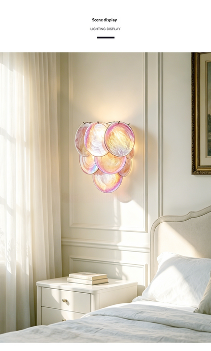 Iridescent Glass Wall Sconce