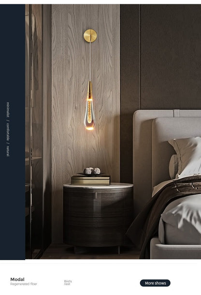 Luxury Crystal Bedside Wall Lamp