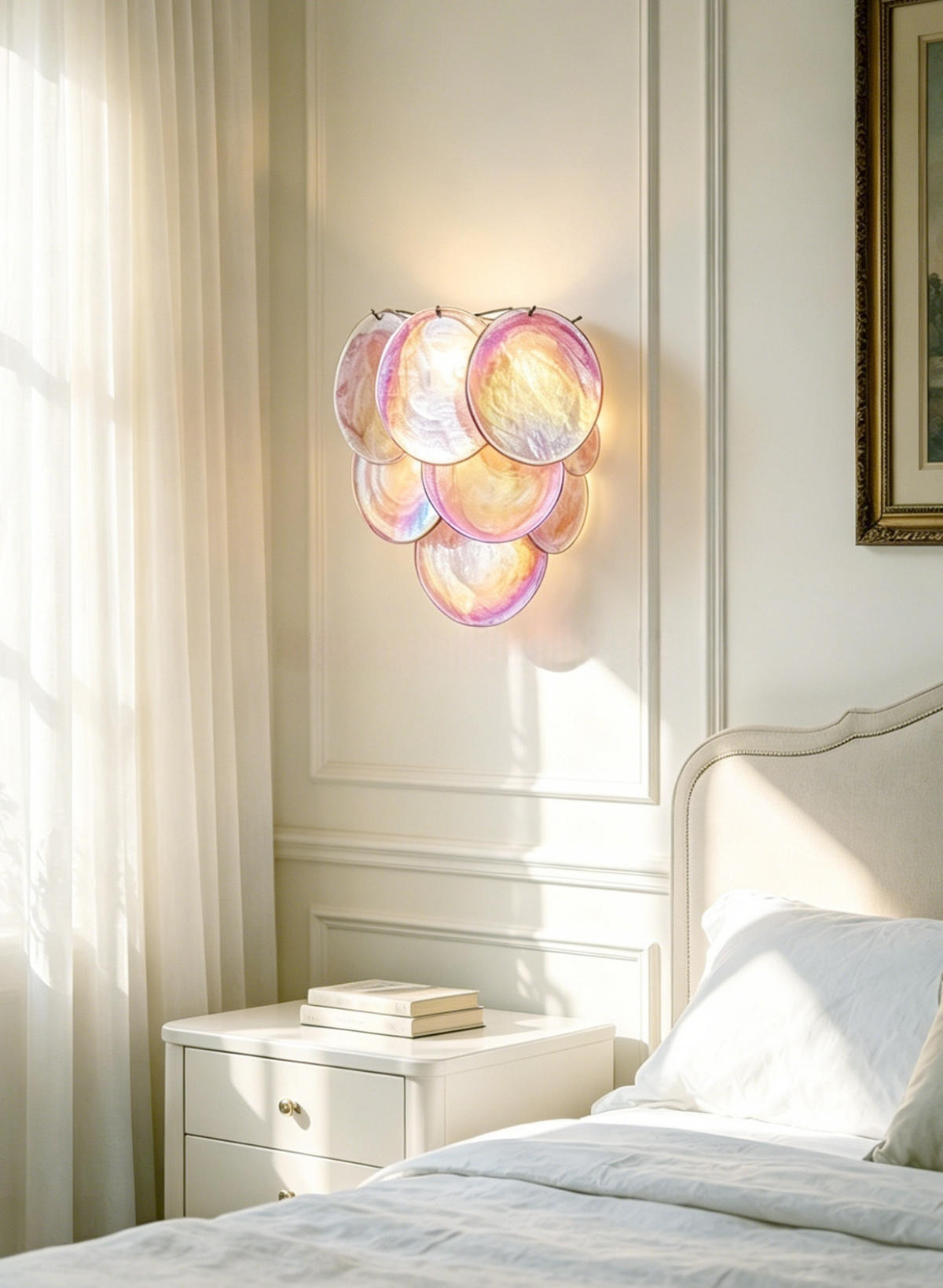 Iridescent Glass Wall Sconce