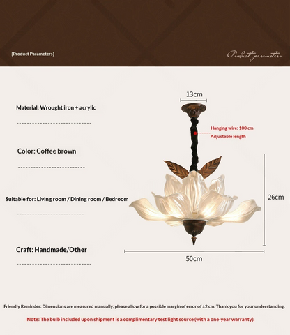 Vintage Magnolia Petal Chandelier