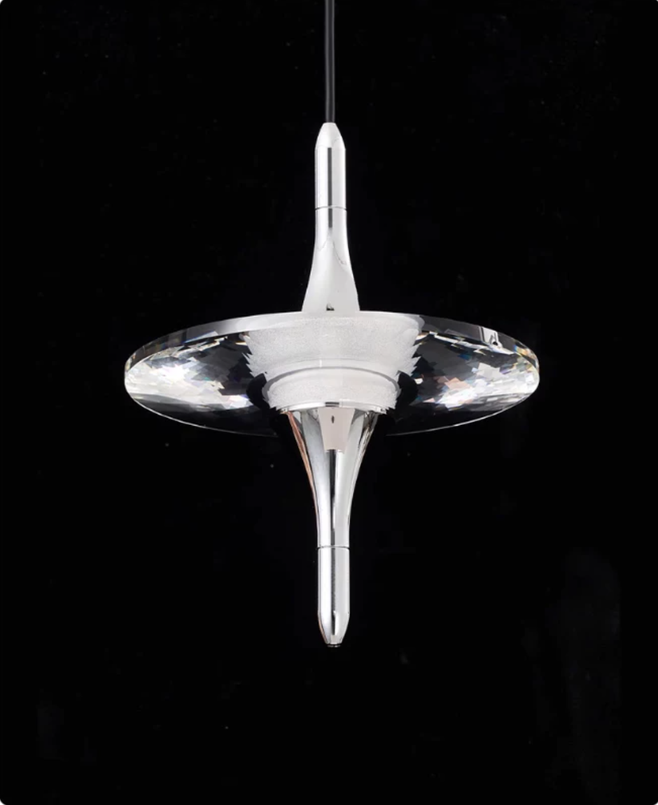Italian-Style Luxury Crystal Bedside Pendant Light