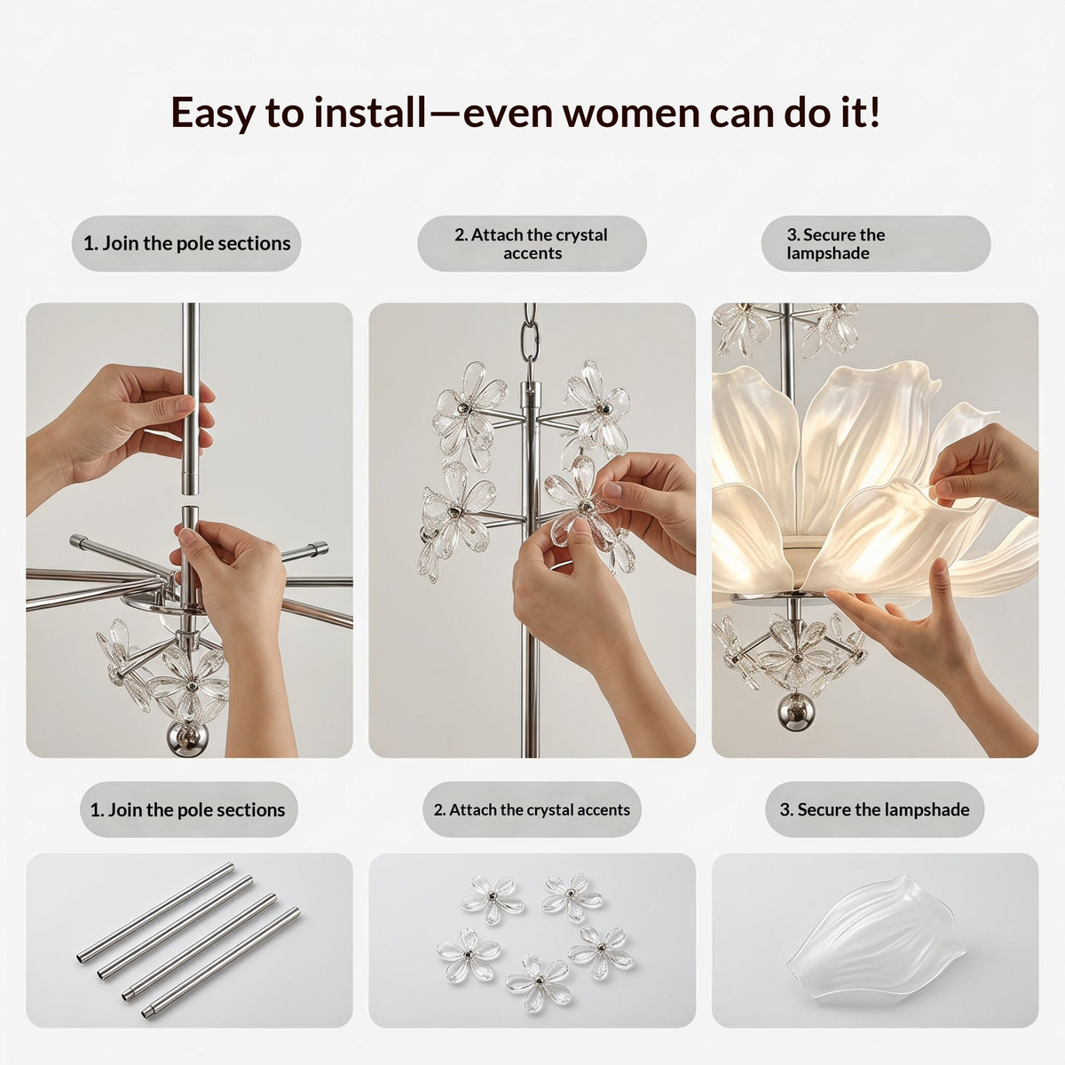 Lotus Crystal Chandelier