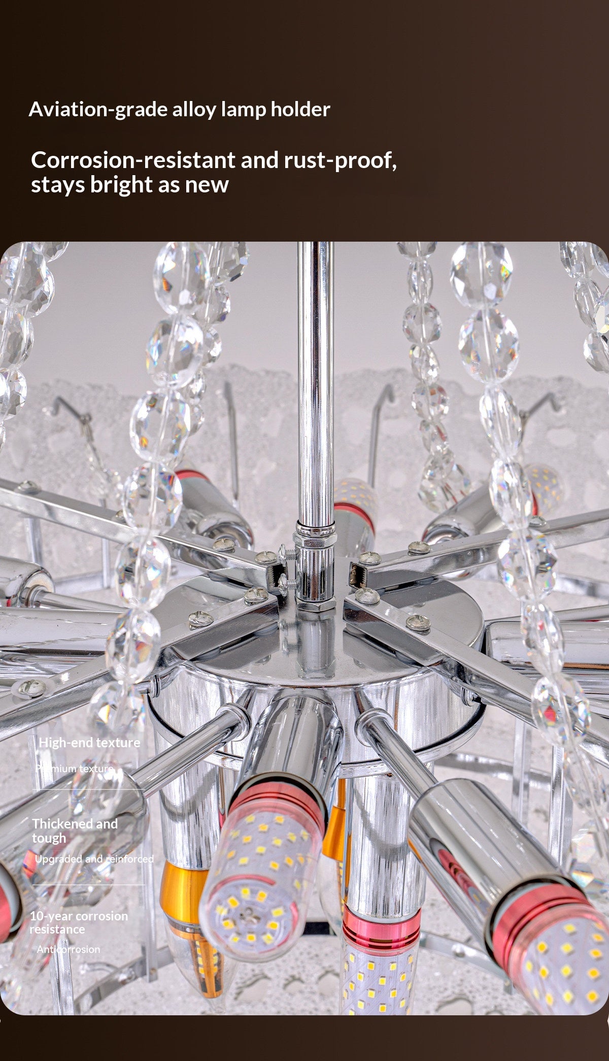 Romantic Crystal Living Room Chandelier
