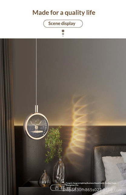 crystal ball pendant light for bedside
