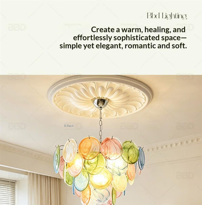 French-style colorful crystal chandelier