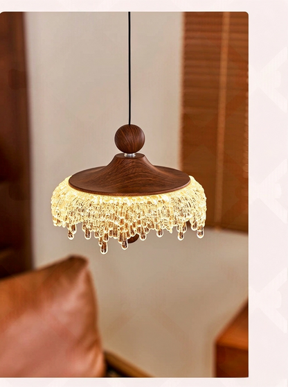 Adjustable iceberg teardrop pendant lamp