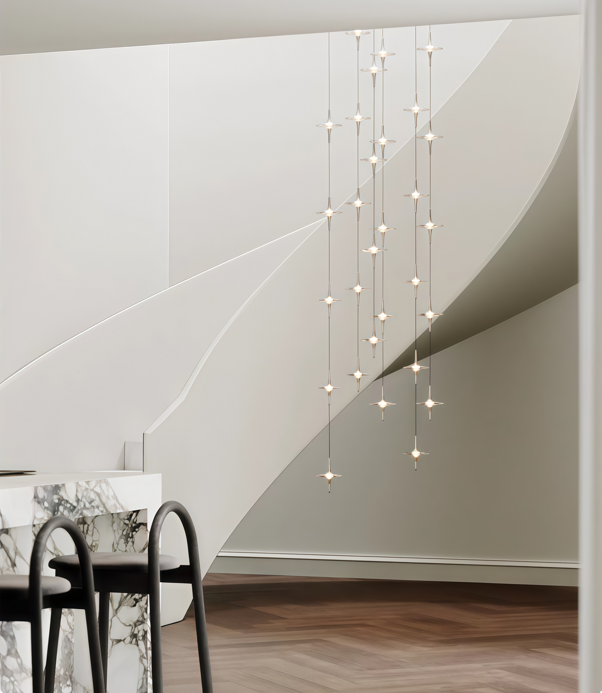 Italian-Style Luxury Crystal Bedside Pendant Light