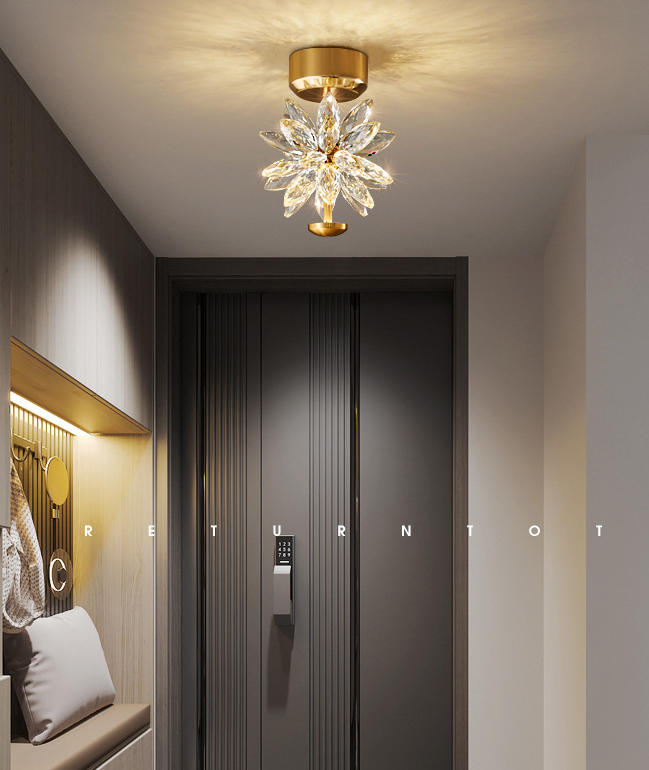 Nordic Minimalist Crystal Bedside Wall Lamp