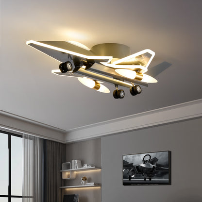 Pendelleuchte in Form eines Kampfjets