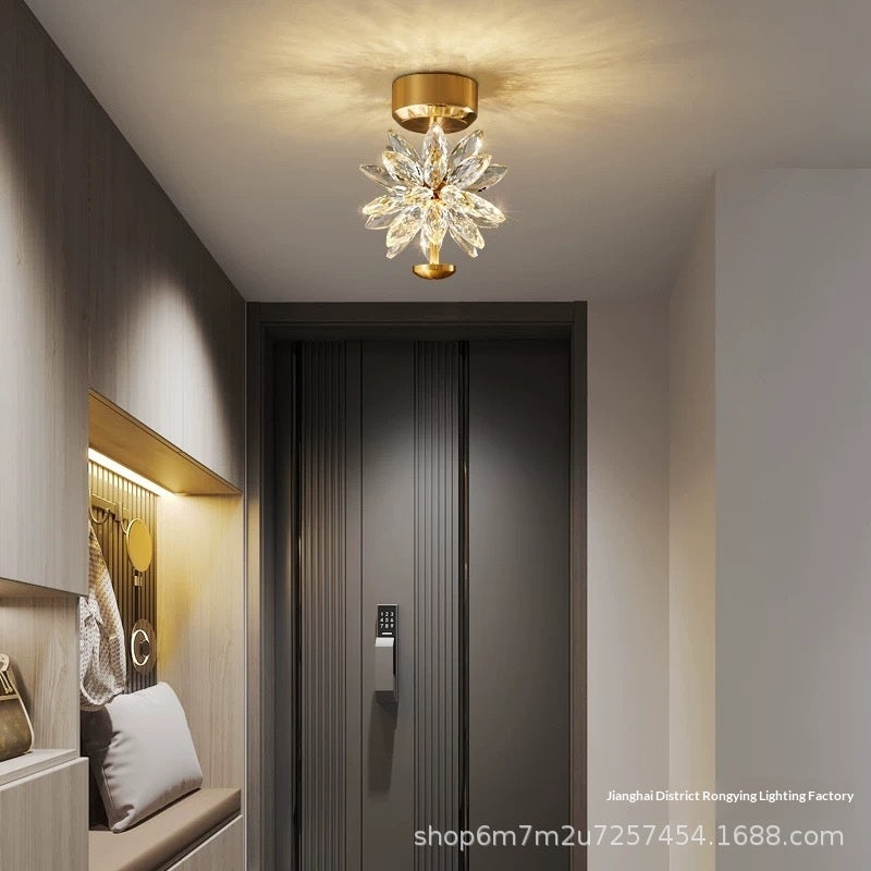 Nordic Minimalist Crystal Bedside Wall Lamp
