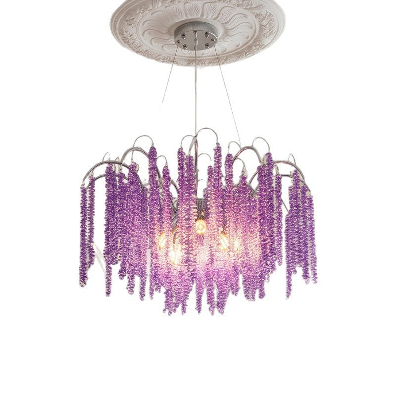 French-style crystal wisteria waterfall chandelier