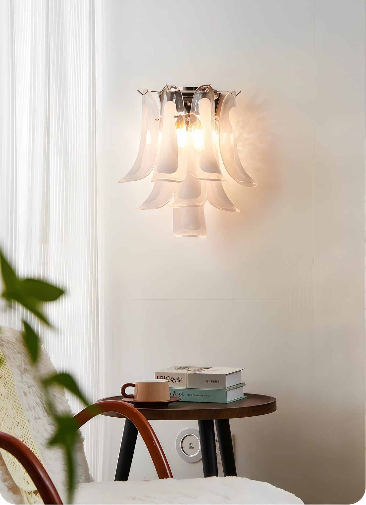Vintage American Crystal Wall Lamp