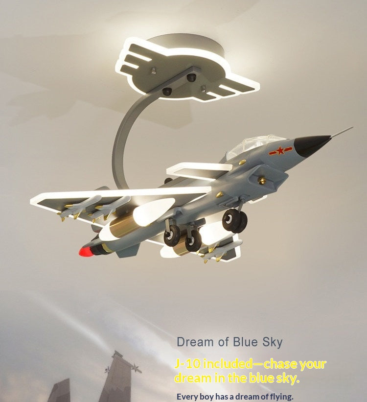 J-10 Fighter Jet Ceiling Light/Pendant Light for Boys' Bedroom