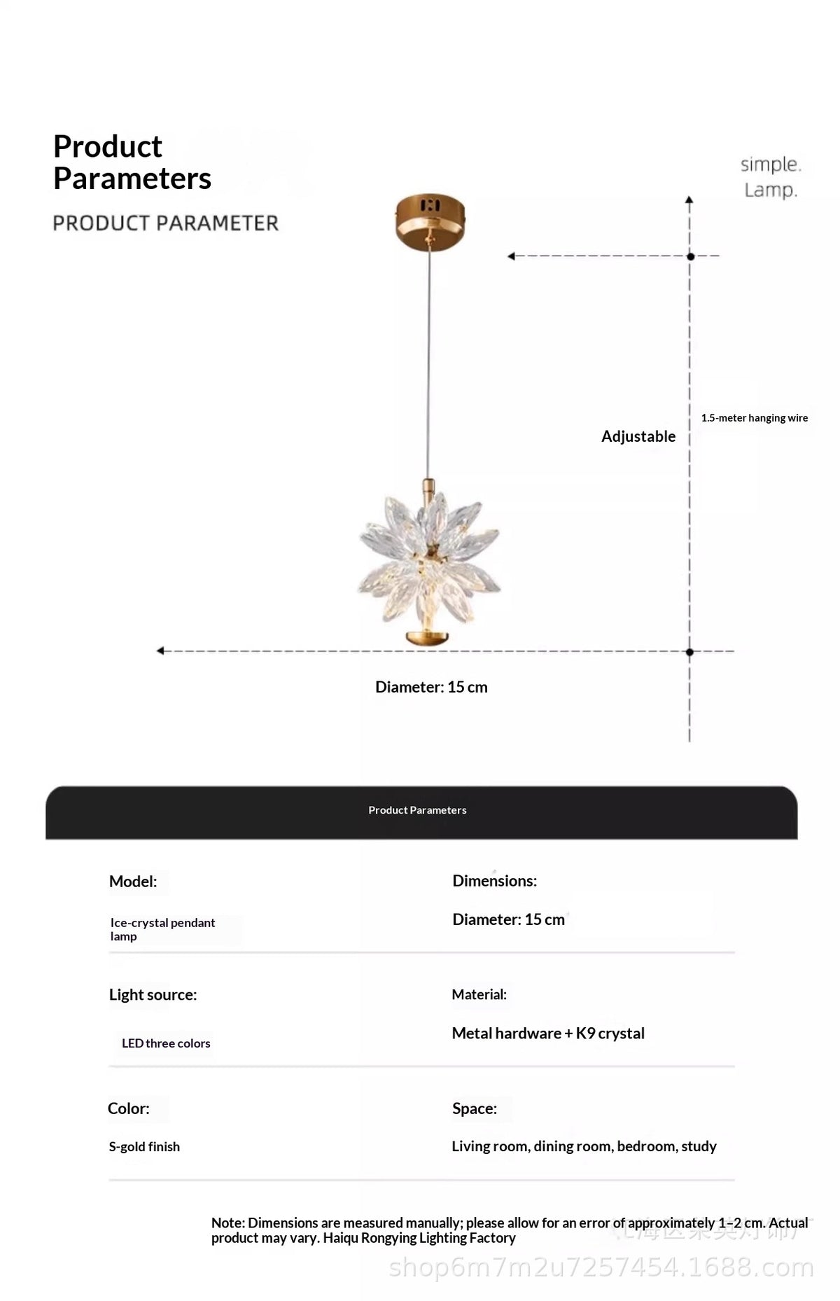 Nordic Minimalist Crystal Bedside Wall Lamp