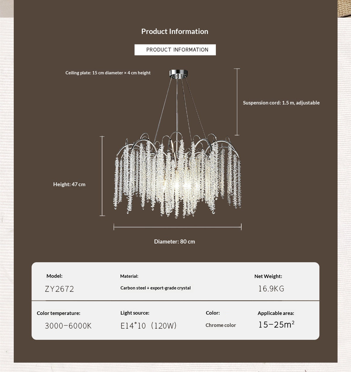 New French-style crystal chandelier for living rooms; premium imported Egyptian crystal; suitable for luxury villa foyers, dining rooms, and master bedrooms; features a "quiet luxury" aesthetic.