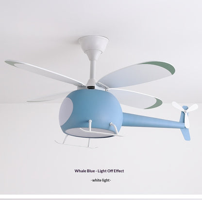 Cartoon-Flugzeug-Deckenventilator mit Licht für Kinderzimmer