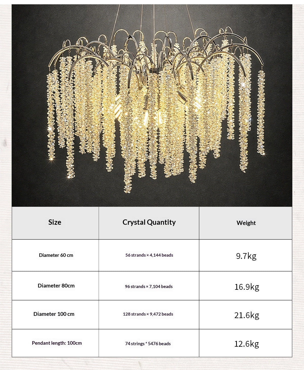 New French-style crystal chandelier for living rooms; premium imported Egyptian crystal; suitable for luxury villa foyers, dining rooms, and master bedrooms; features a "quiet luxury" aesthetic.