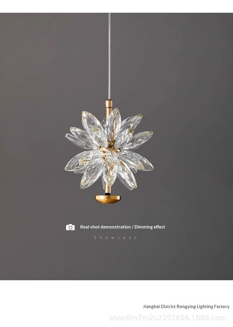 Nordic Minimalist Crystal Bedside Wall Lamp