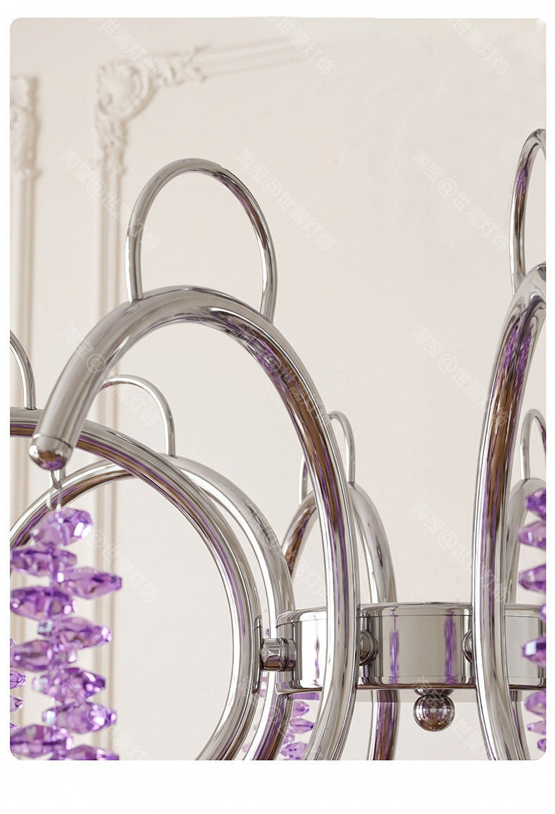 French-style crystal wisteria waterfall chandelier