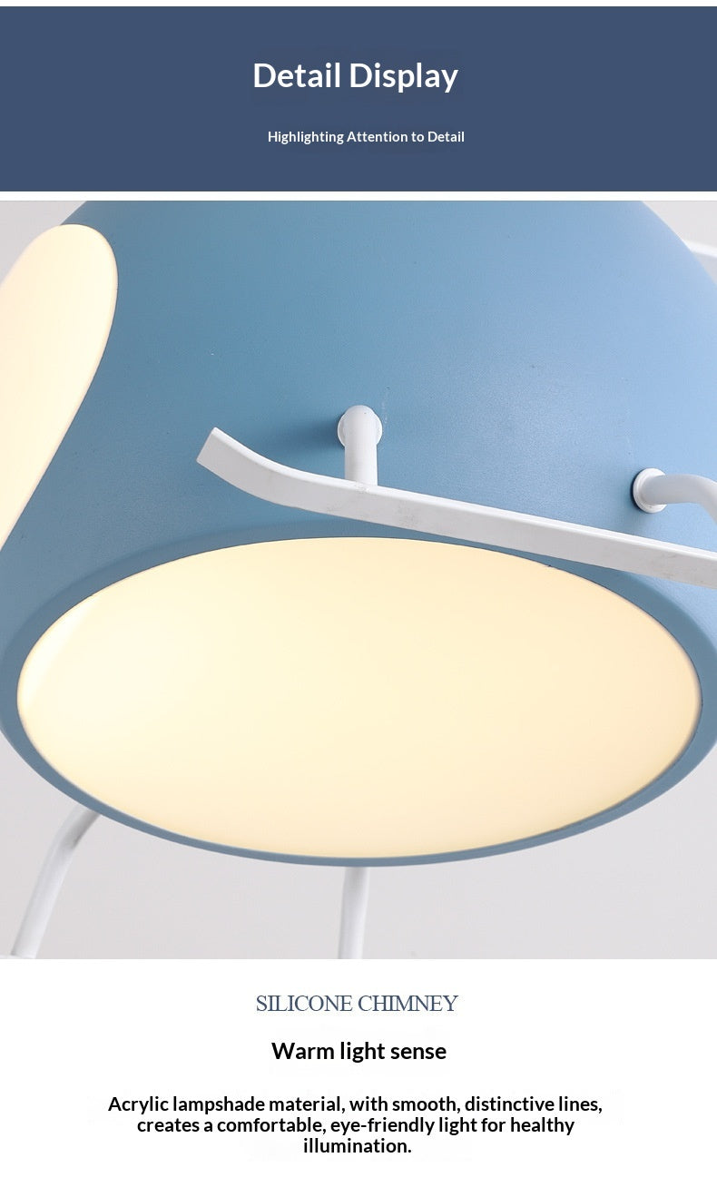 Smart Ceiling Fan Light for Children's Rooms – Minimalist Cartoon Airplane Design – Suitable for Boys' and Girls' Bedrooms – Home Pendant Fan Light