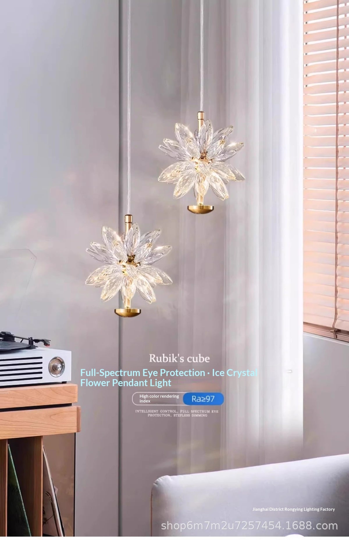 Nordic Minimalist Crystal Bedside Wall Lamp