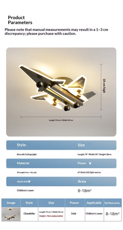 Pendelleuchte in Form eines Kampfjets