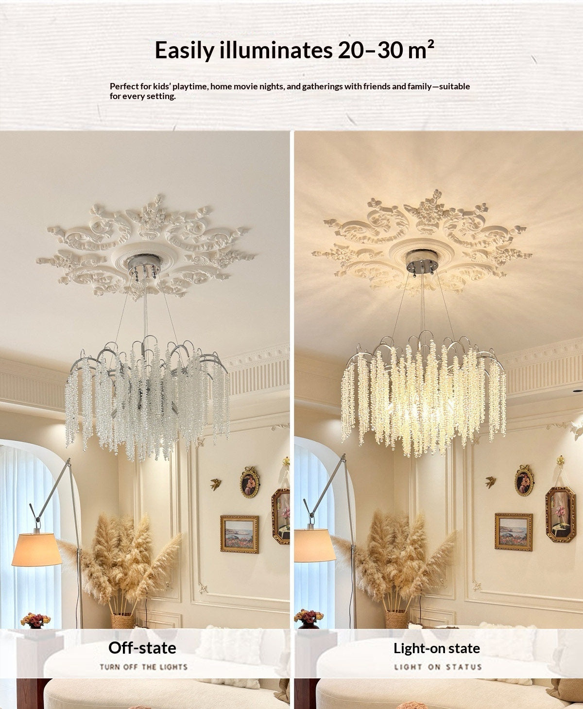 New French-style crystal chandelier for living rooms; premium imported Egyptian crystal; suitable for luxury villa foyers, dining rooms, and master bedrooms; features a "quiet luxury" aesthetic.