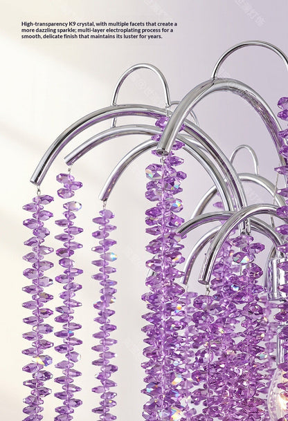 French-style crystal wisteria waterfall chandelier