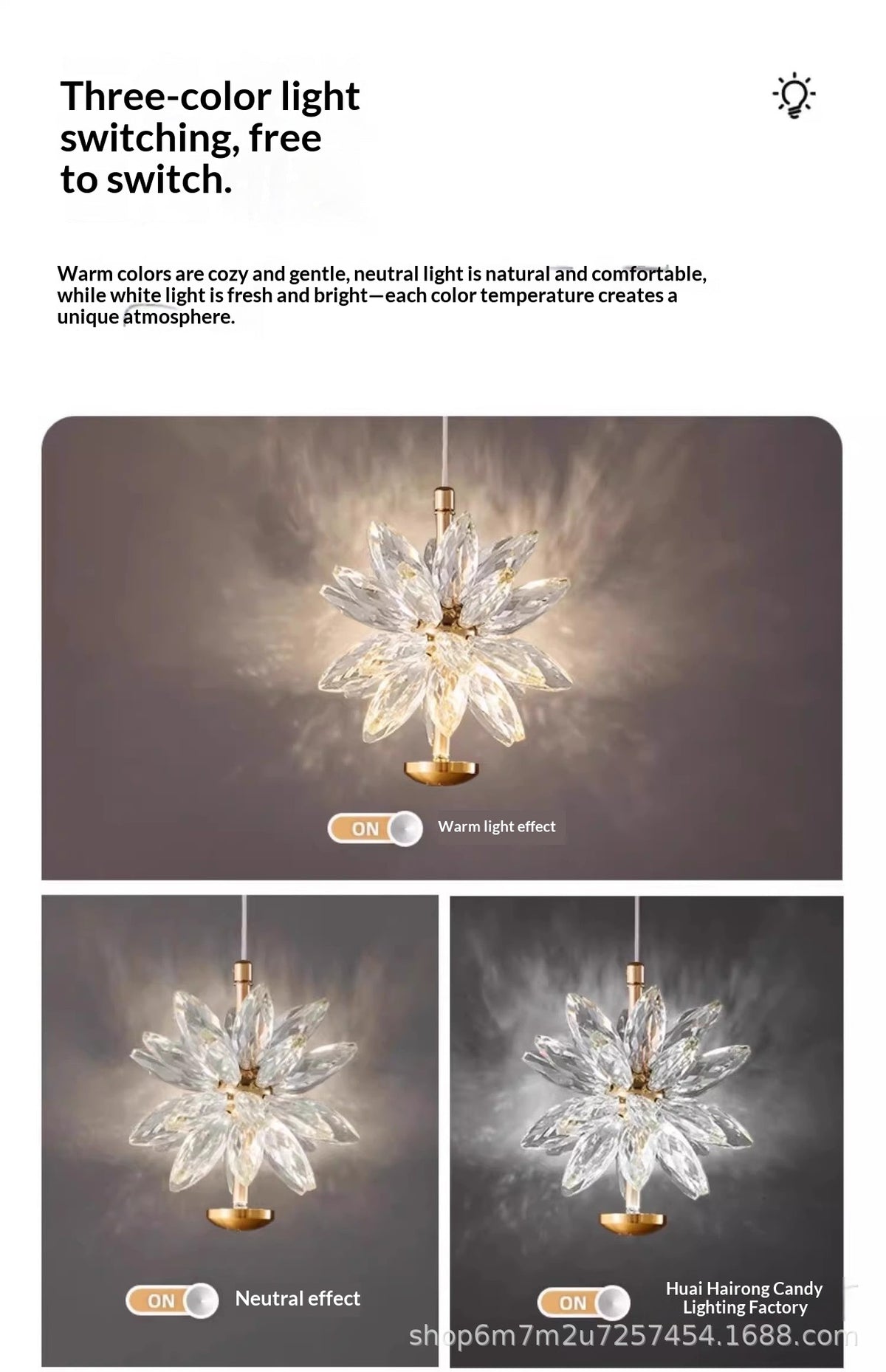 Nordic Minimalist Crystal Bedside Wall Lamp