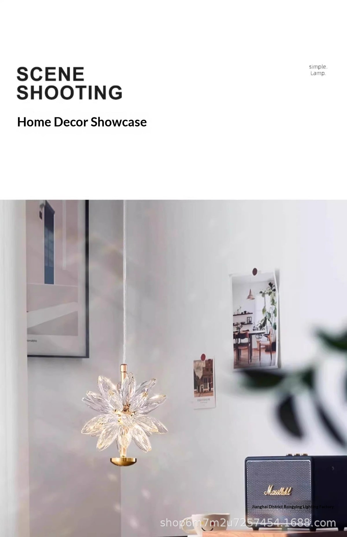 Nordic Minimalist Crystal Bedside Wall Lamp