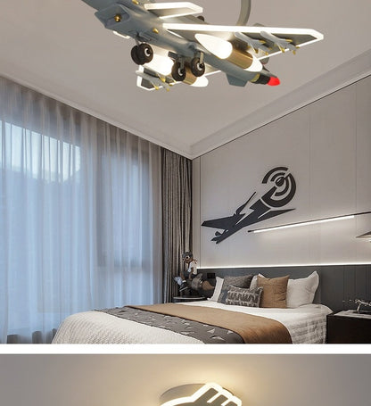 Kampfjet-Deckenleuchte/Hängeleuchte für Jungenzimmer
