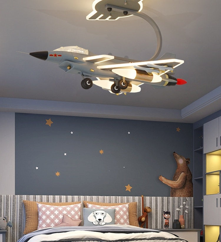 J-10 Fighter Jet Ceiling Light/Pendant Light for Boys' Bedroom
