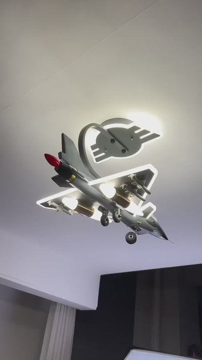 Kampfjet-Deckenleuchte/Hängeleuchte für Jungenzimmer